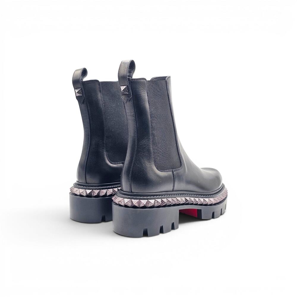 Christian Louboutin St Emilia Pyraclou Women's Leather Boots Black EU 37 US 7 - Picture 4 of 9